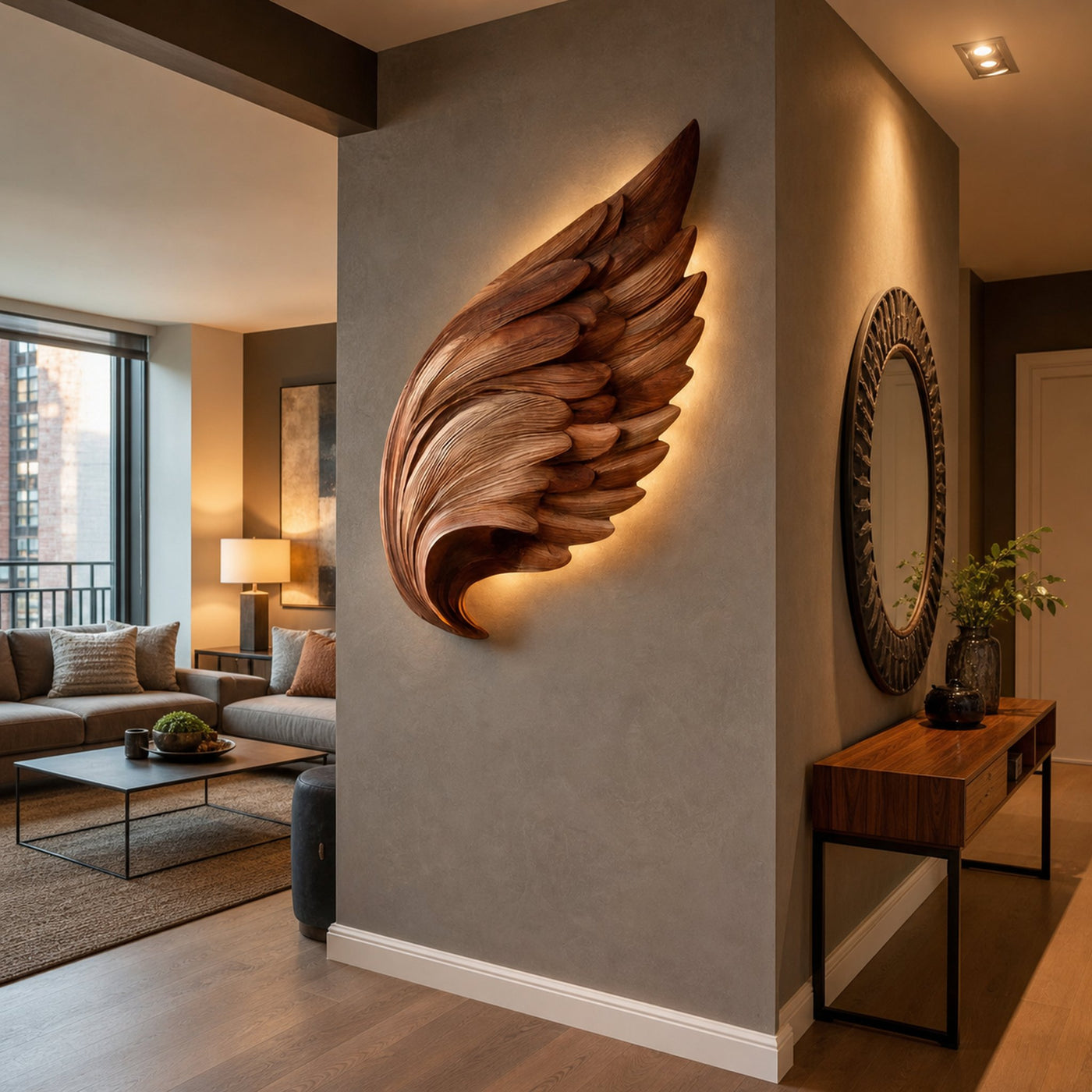 Organic Wing Wall Art Sculpture For Luxury Interior Decor - product view 6