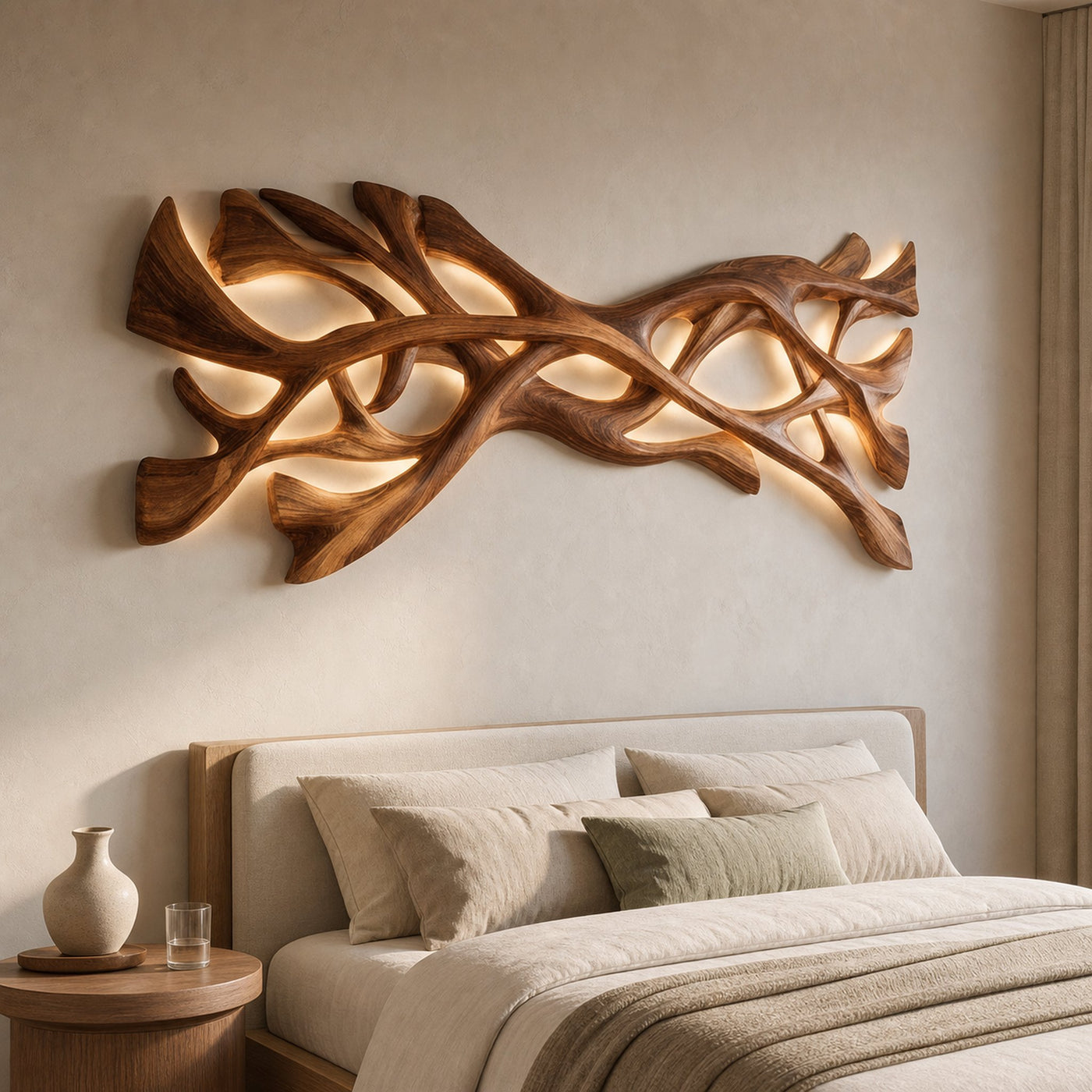 Organic Wood Wall Art For Contemporary Home Accent - product view 6