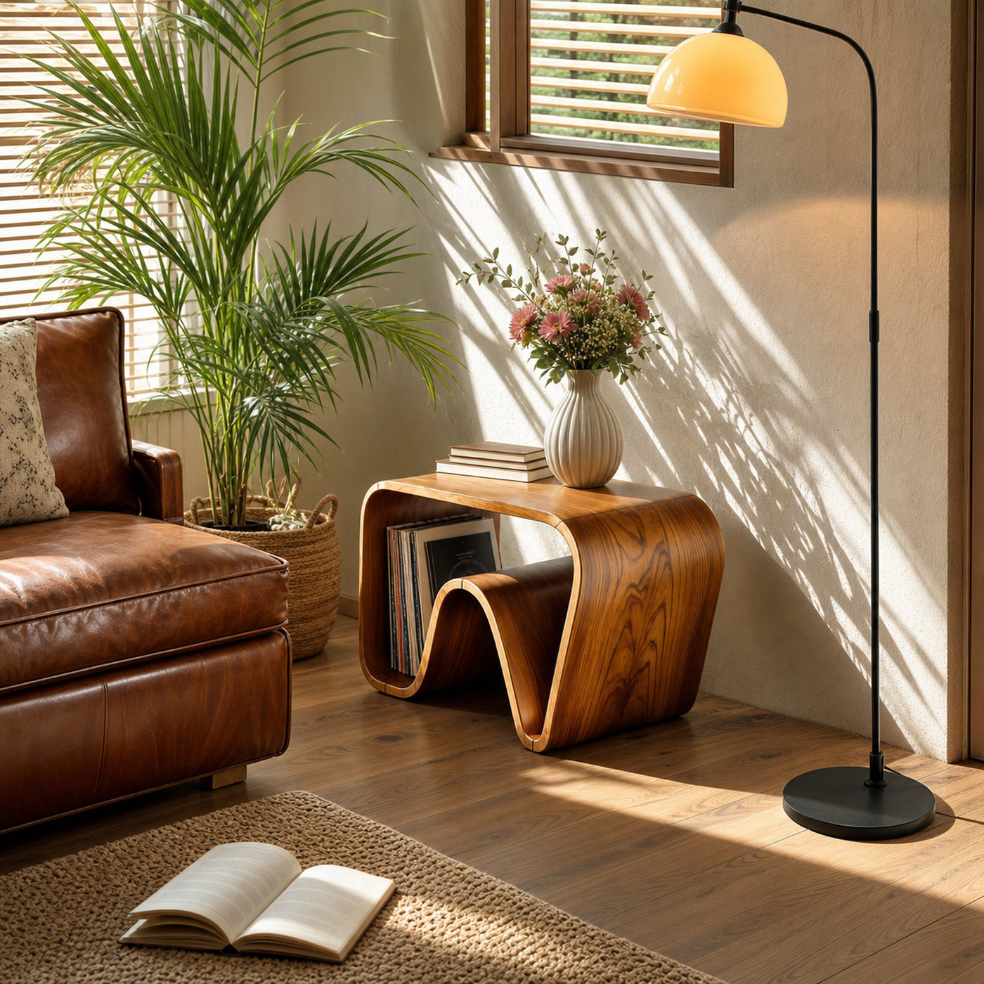 Organic Wooden Side Table Unique Design For Living Room