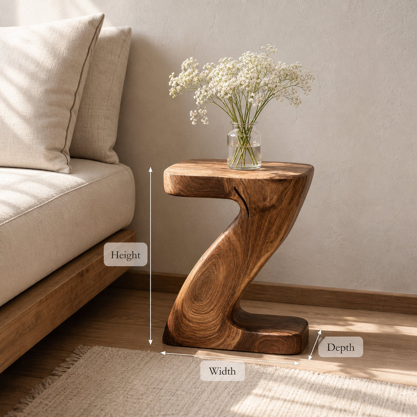 Organic Z Shaped Side Table For Living Room - product view 6