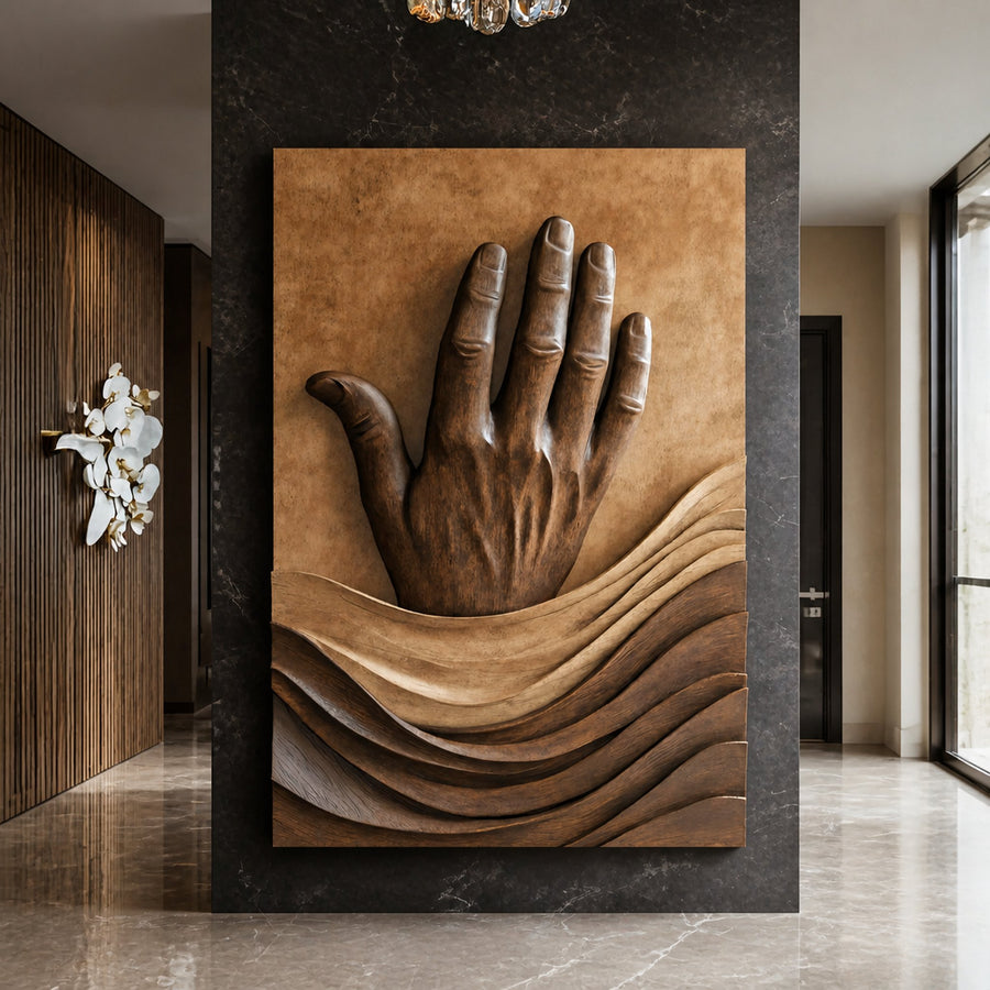 Rustic 3D Wood Wall Art For Living Room Feature Wall