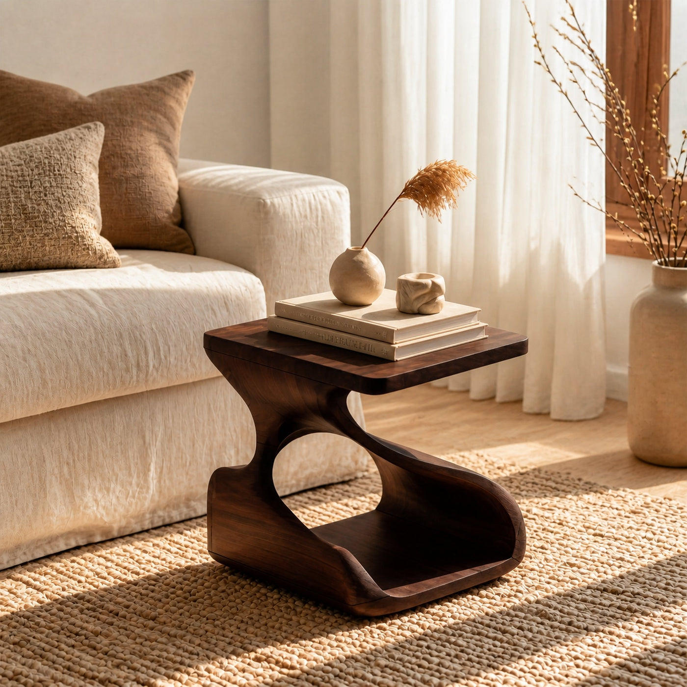 Rustic Accent Side Table For Reading Room - product view 6