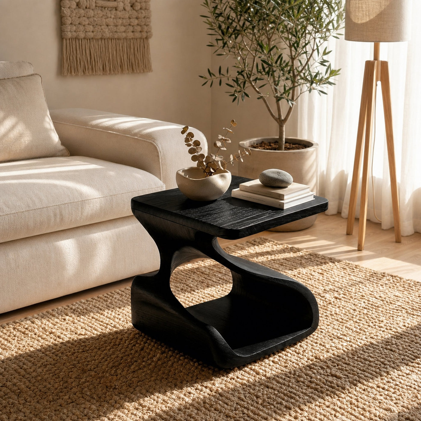 Rustic Accent Side Table For Reading Room - product view 7