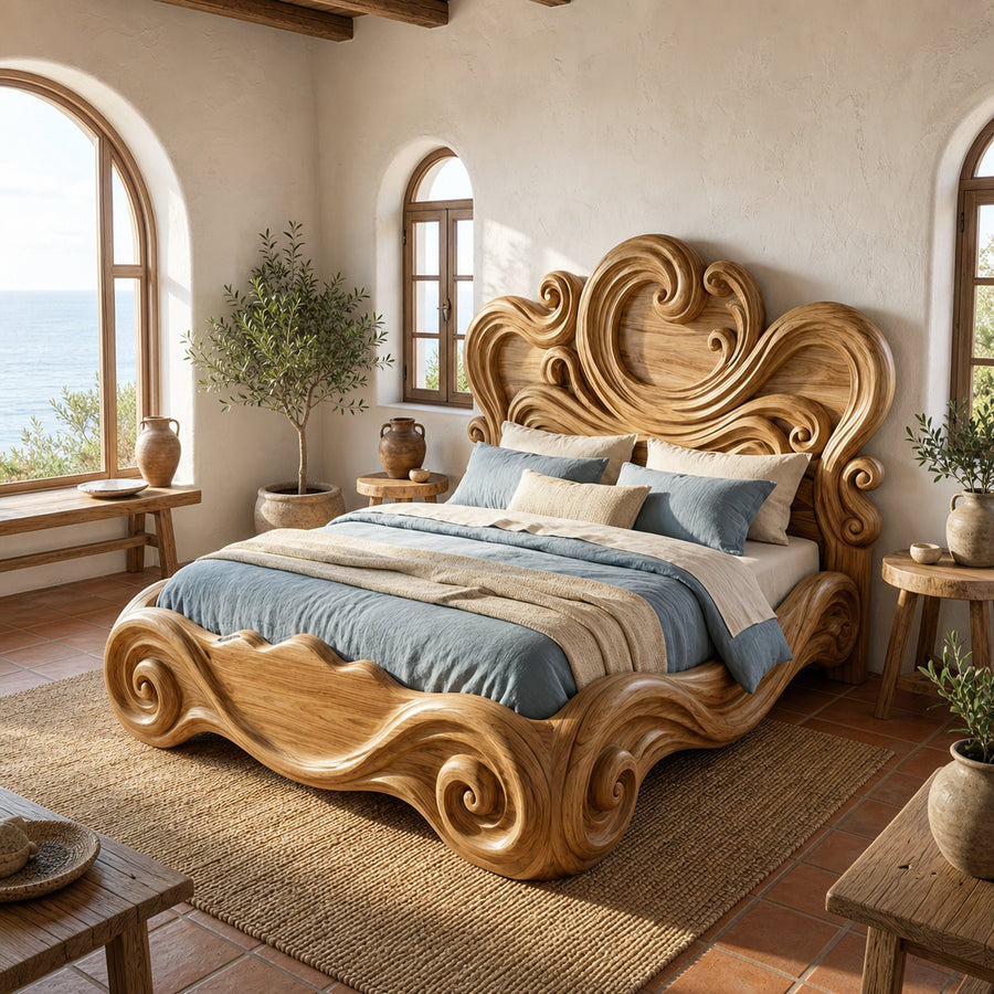Rustic Artistic Bedroom Bed Frame For Bedroom Or Master Bedroom