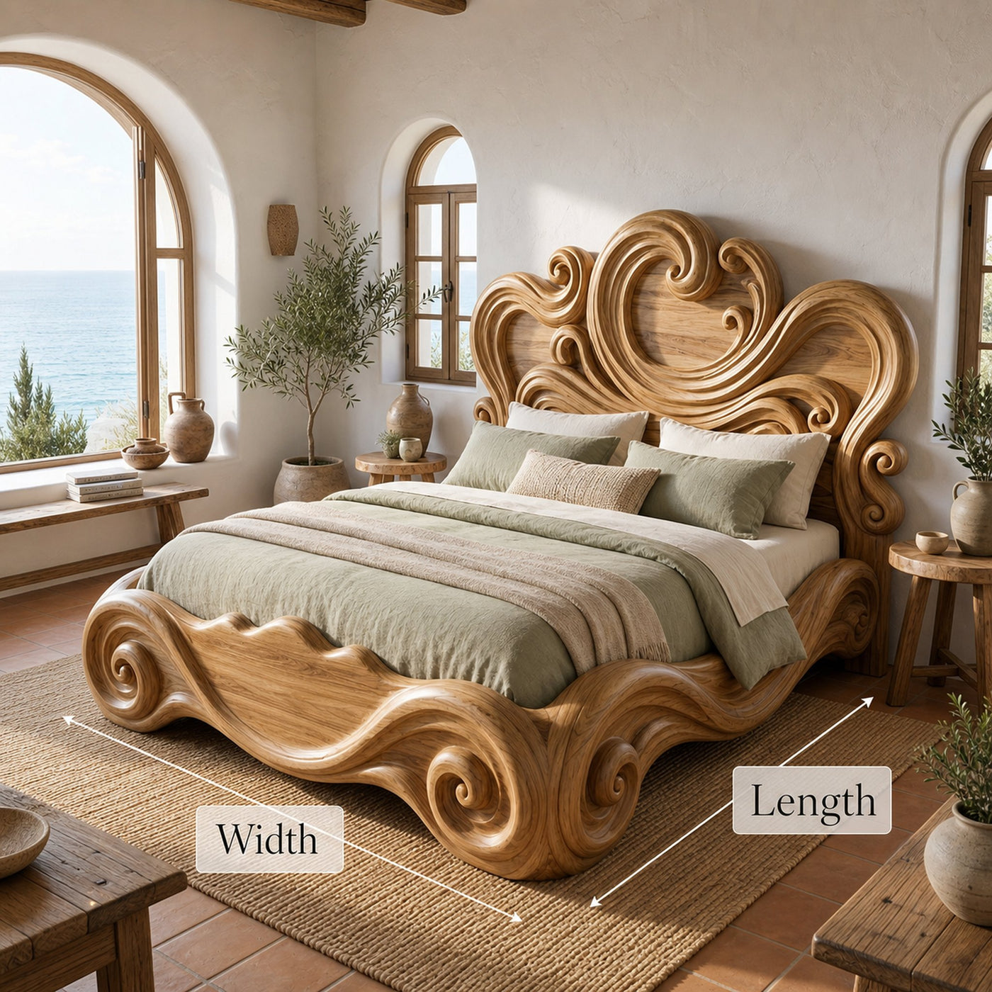 Rustic Artistic Bedroom Bed Frame For Bedroom Or Master Bedroom - product view 6