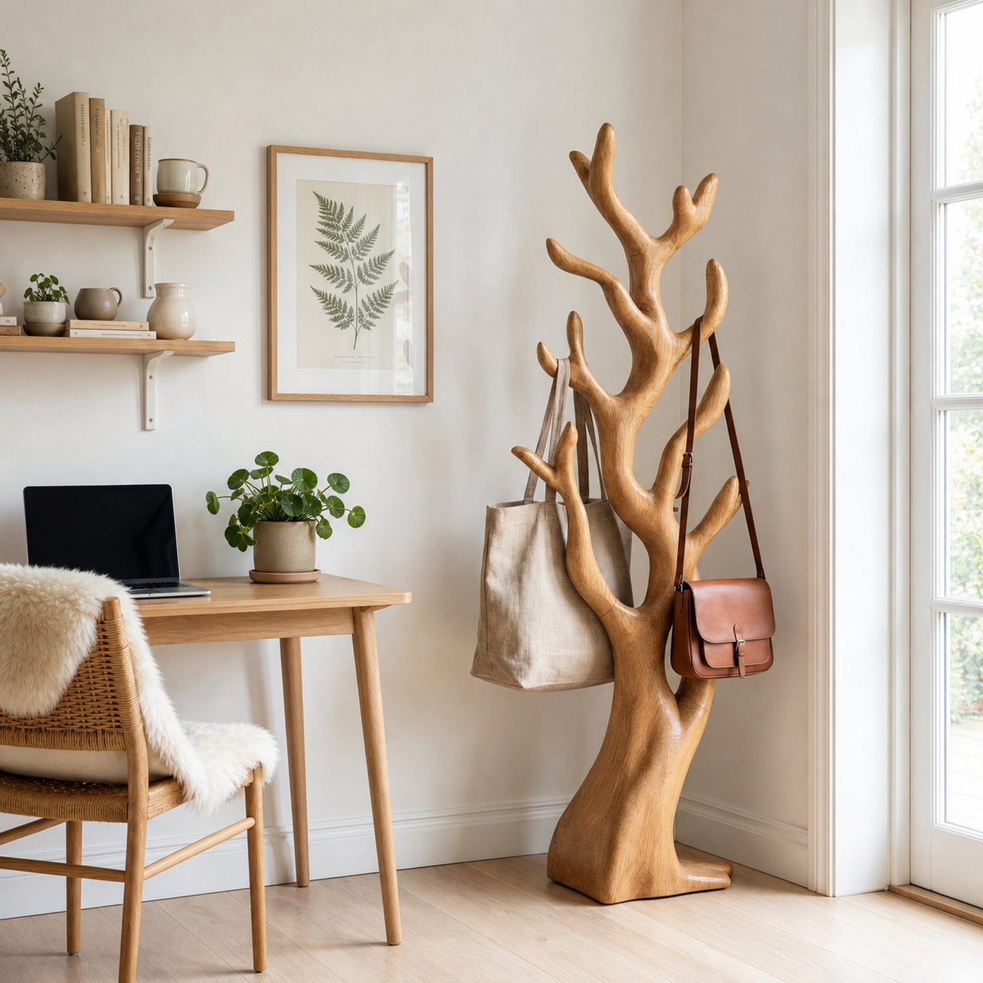 Rustic Artistic Tree Coat Rack For Entryway And Interior Styling - product view 6