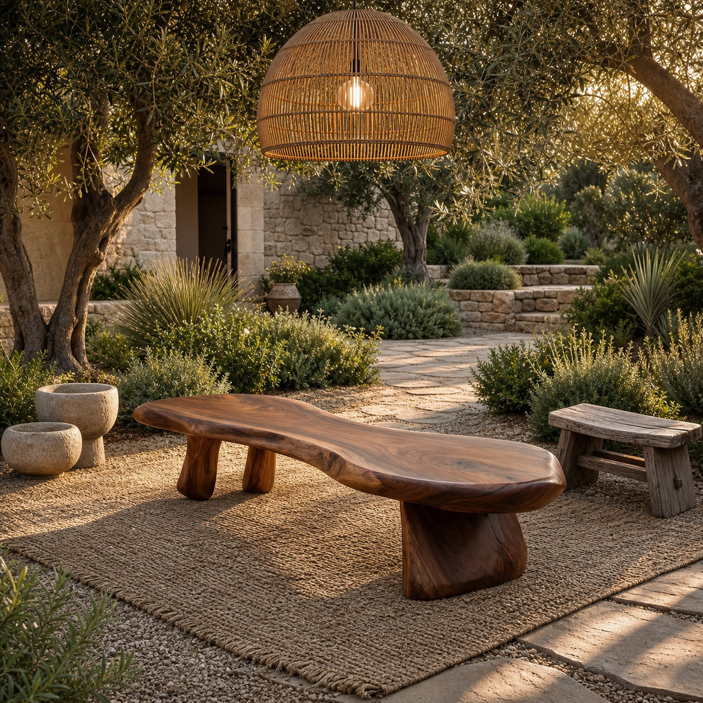 Rustic Bench Natural Tree Slab Design For Entryway - product view 7