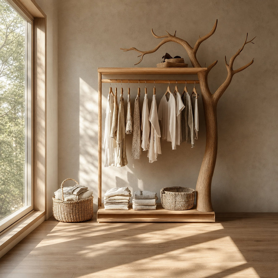 Rustic Clothing Rack Bedroom Hallway Entryway