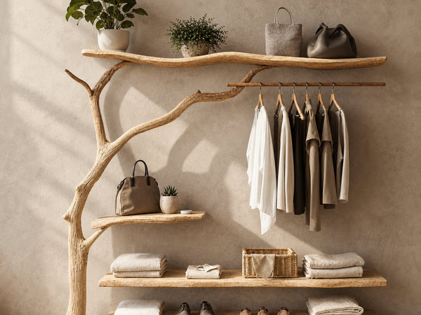 Rustic Coat Rack Wall Mount Antique Hall Tree Garment Rack