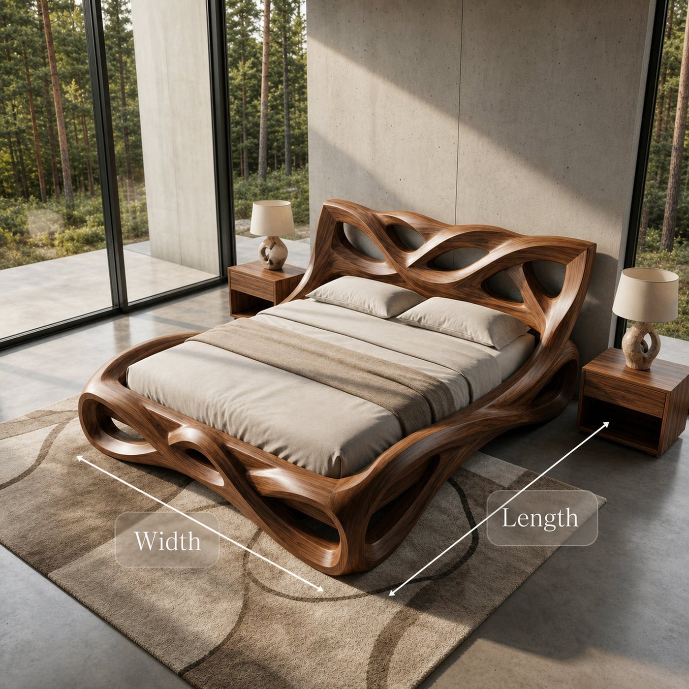 Rustic Decorative Bedroom Bed For Bedroom And Personal Space - product view 6