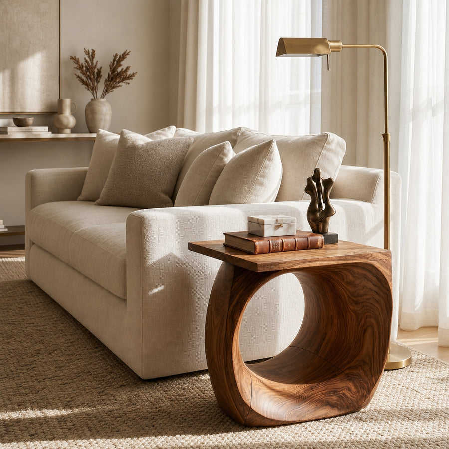 Rustic End Table For Bedroom Living Room