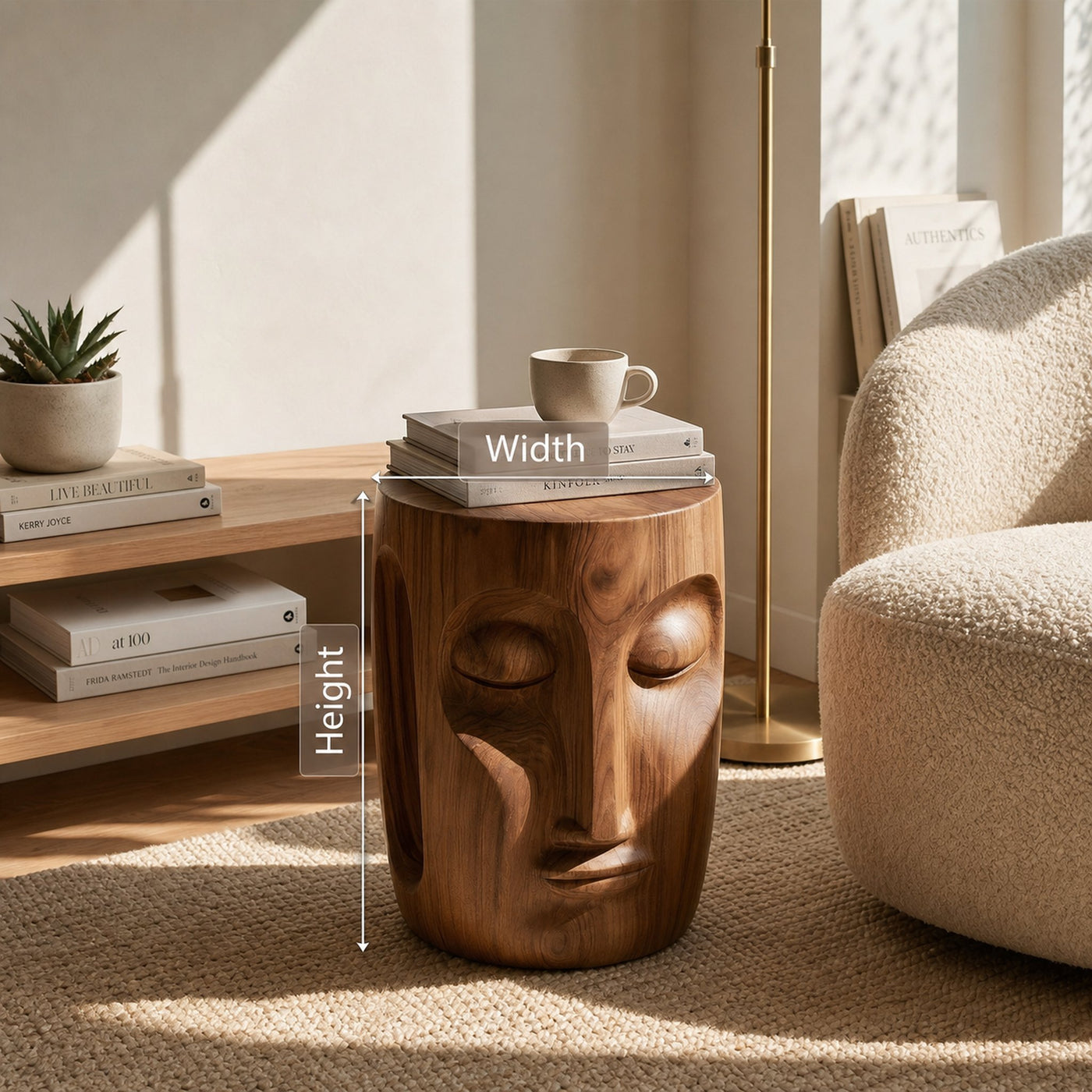 Rustic End Table For Lounge Living Room - product view 8