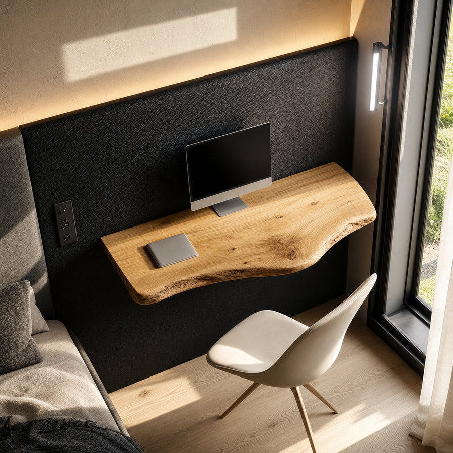 Rustic Floating Desk For Home Office And Bedroom