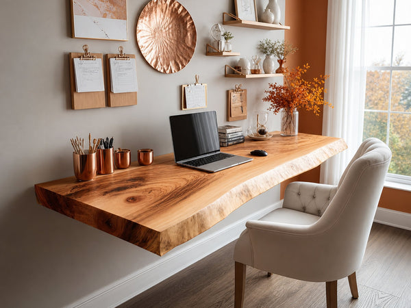 Rustic Floating Desk Studio Apartment