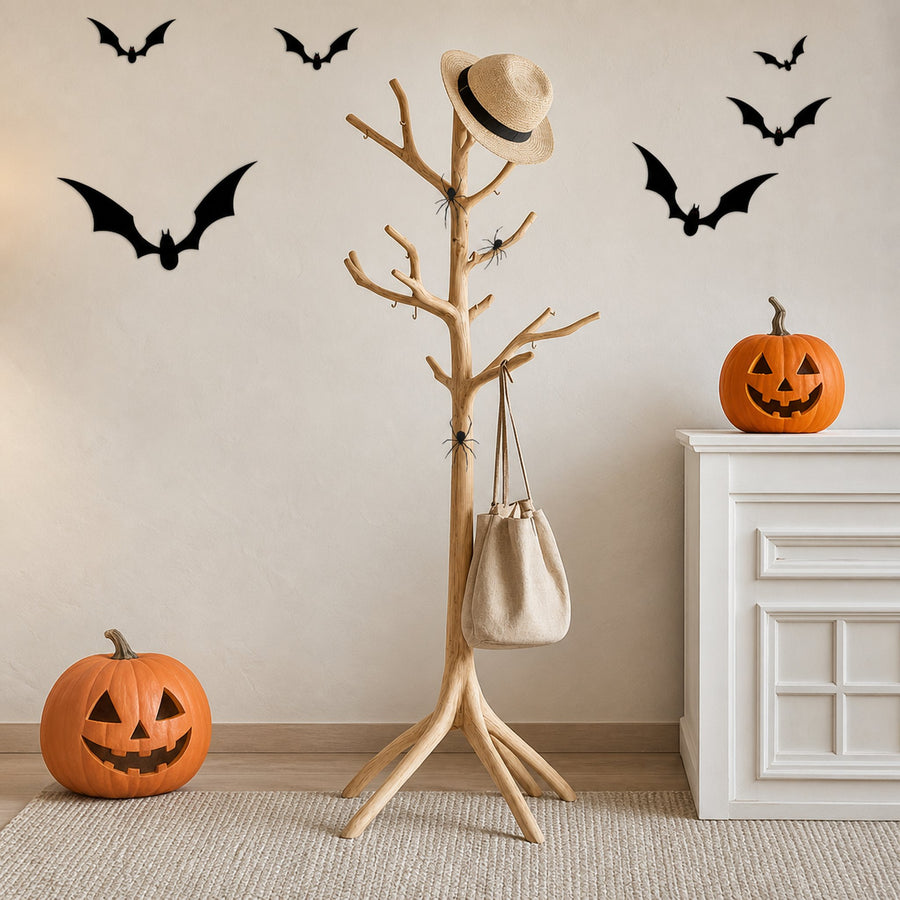 Rustic Halloween Tree Coat Rack Living Room Decor