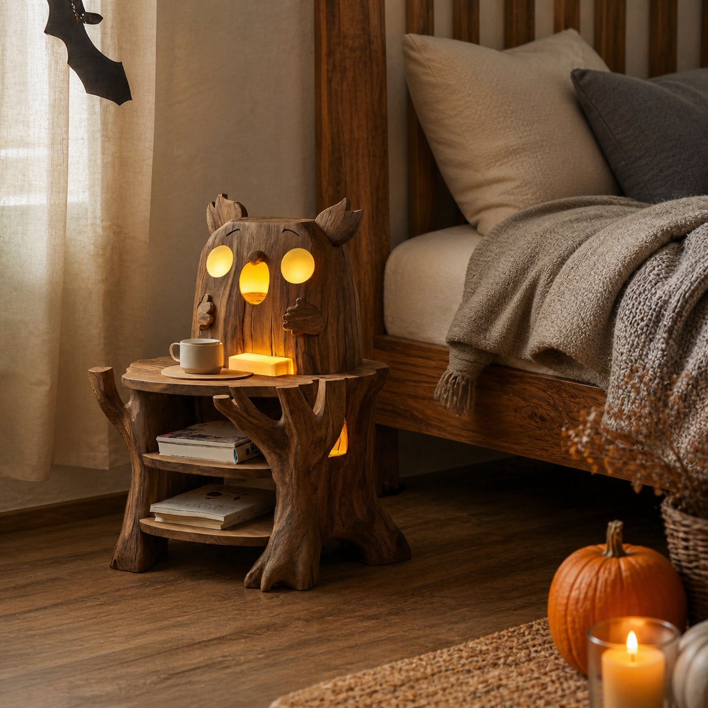 Rustic Handcrafted Nightstand For Bedroom Styling
