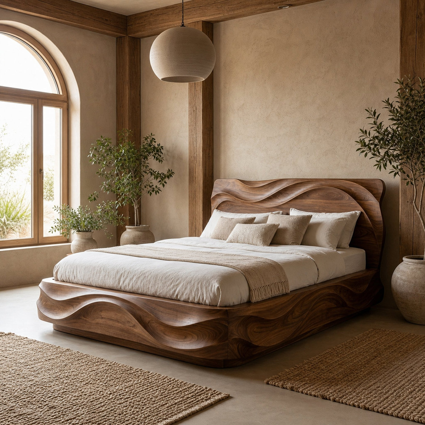 Rustic King Bed Frame For Bedroom Or Private Room