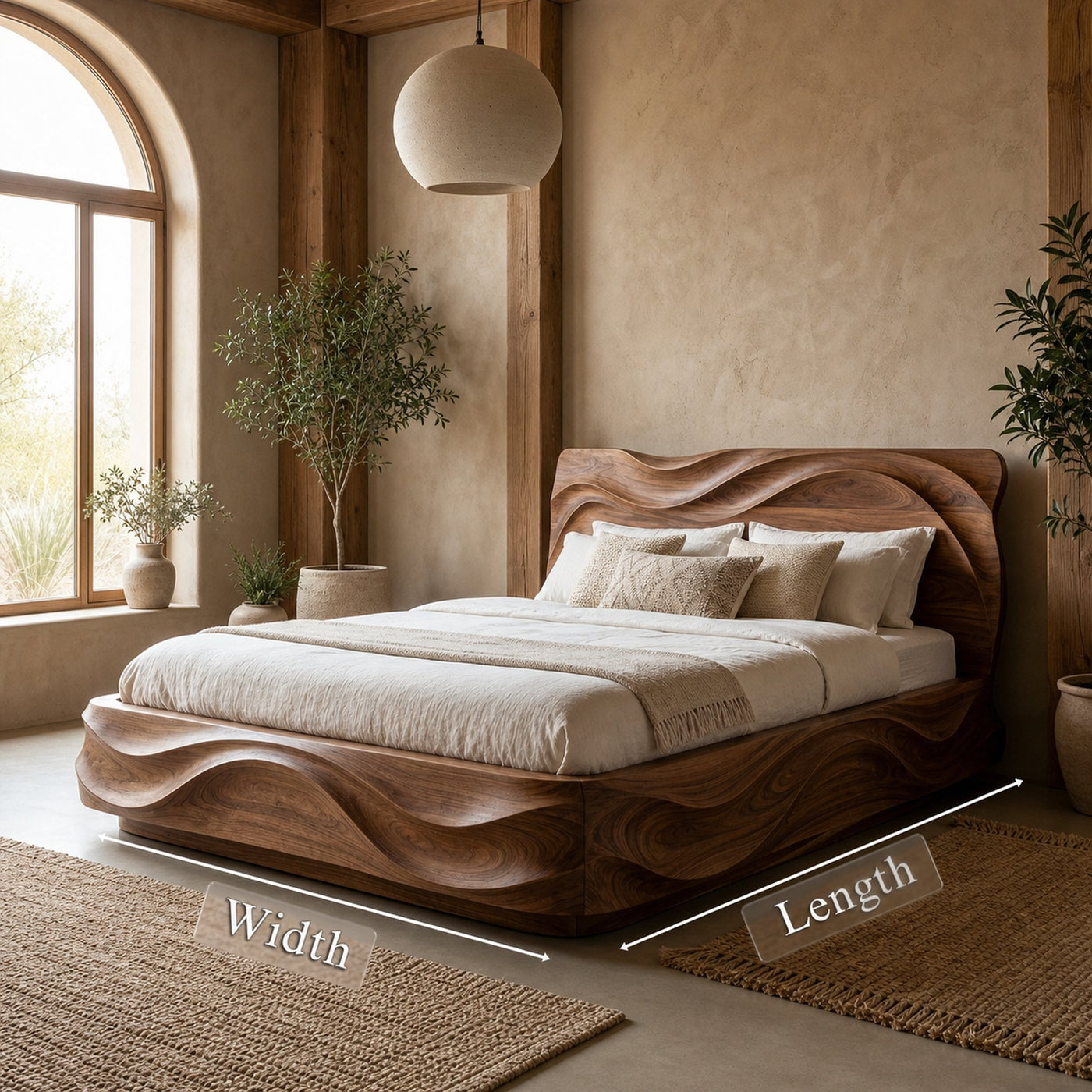 Rustic King Bed Frame For Bedroom Or Private Room - product view 6