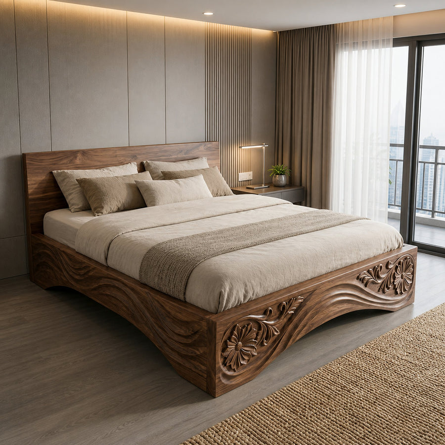 Rustic King Size Bed Frame For Bedroom And Home Interior