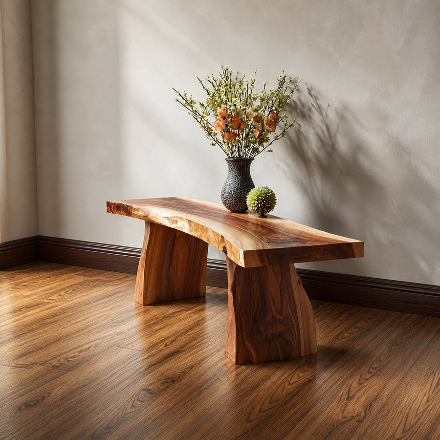 Rustic Live Edge Bench Entryway Living Room Furniture