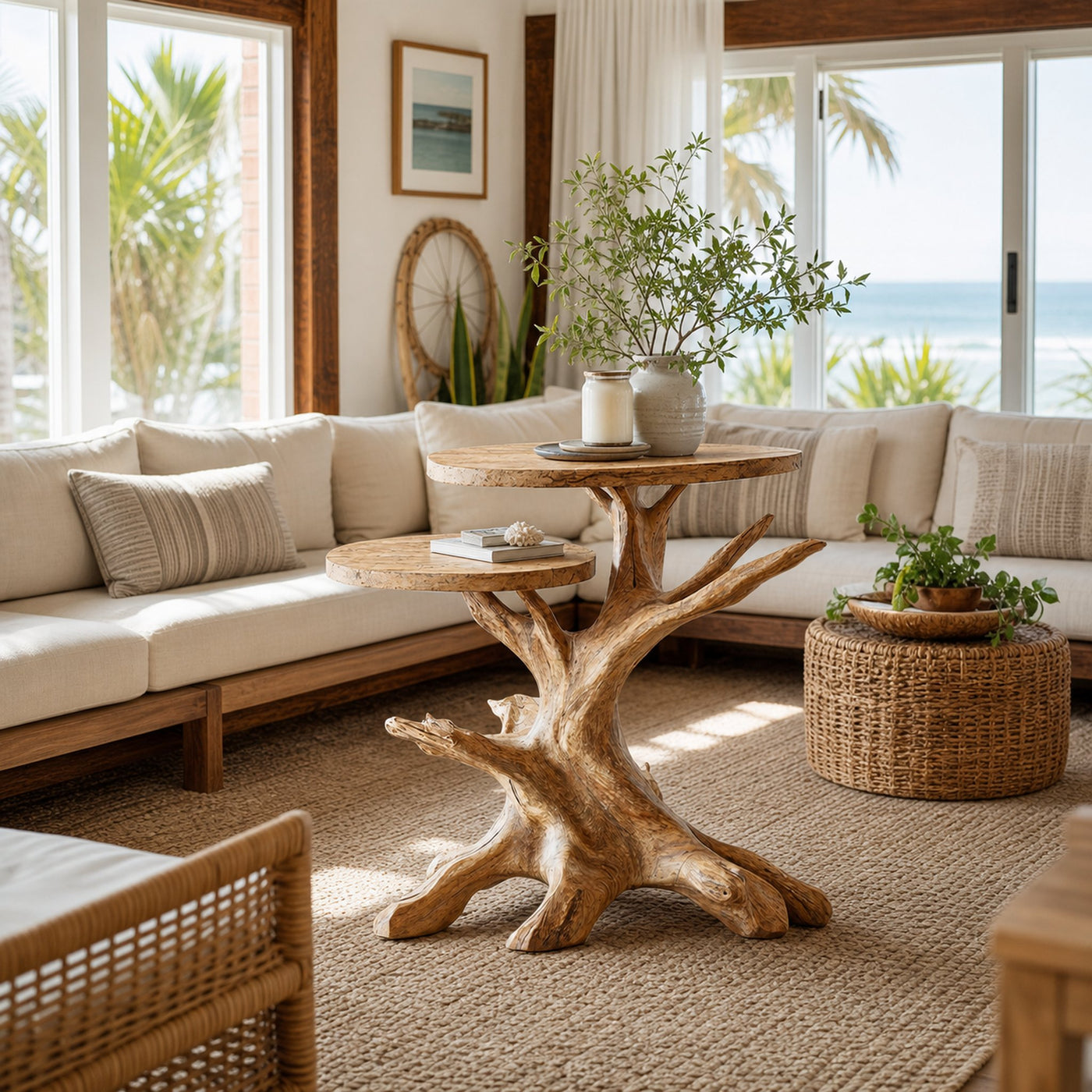 Rustic Live Edge End Table Entryway Design - product view 6