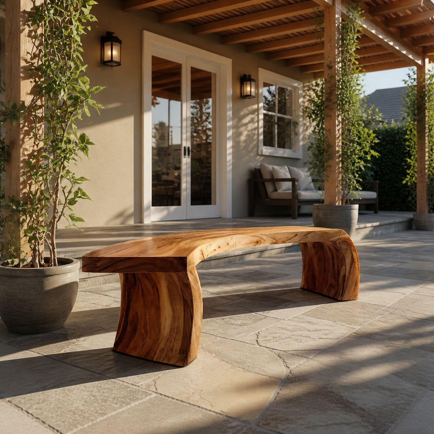 Rustic Live Edge Wood Bench For Entryway Accent Furniture - product view 6