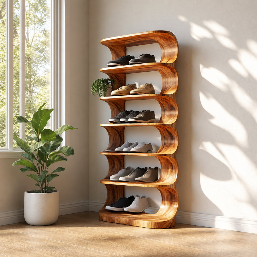 Rustic Minimal Shoe Rack Living Room And Bedroom