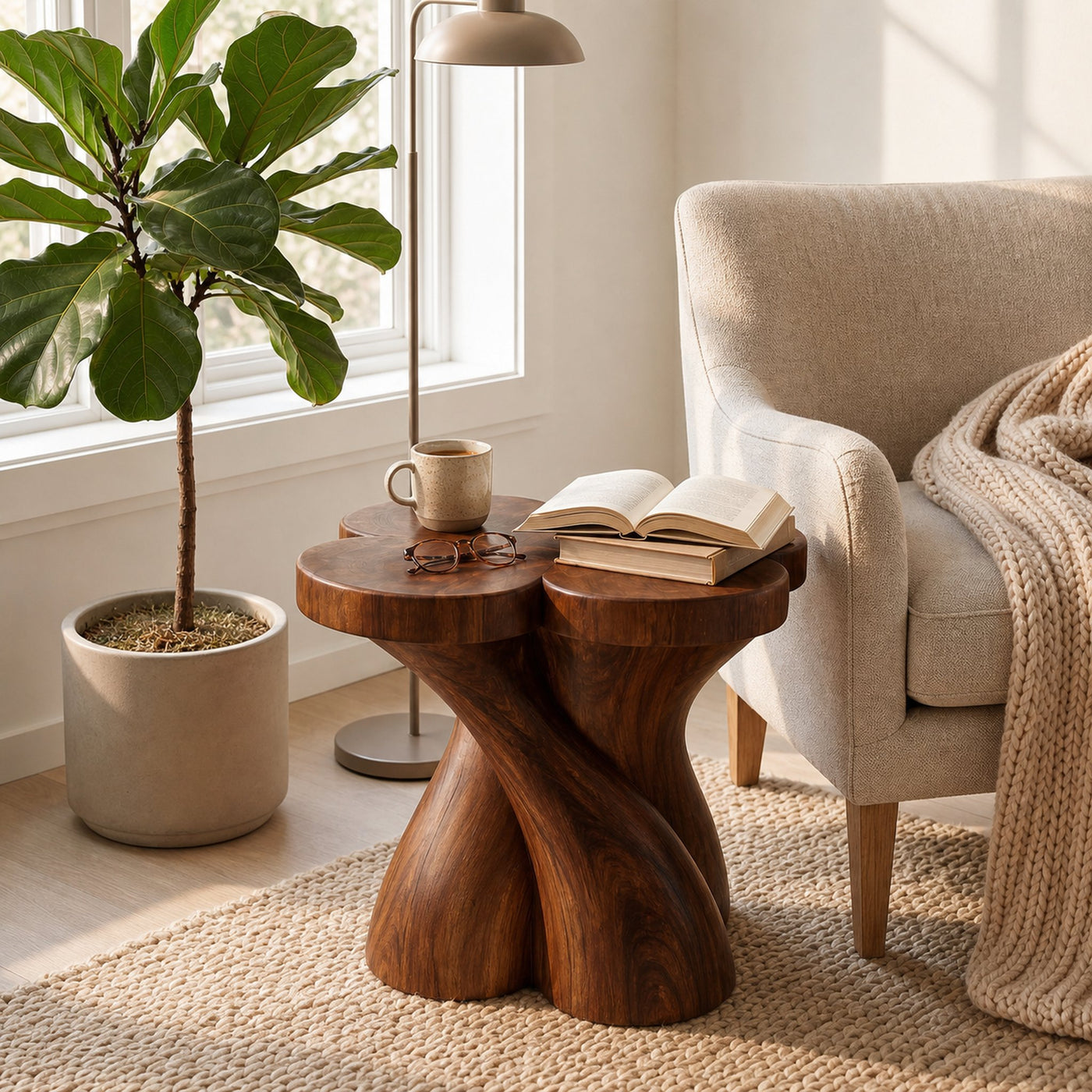 Rustic Modern Side Table For Apartment - product view 6