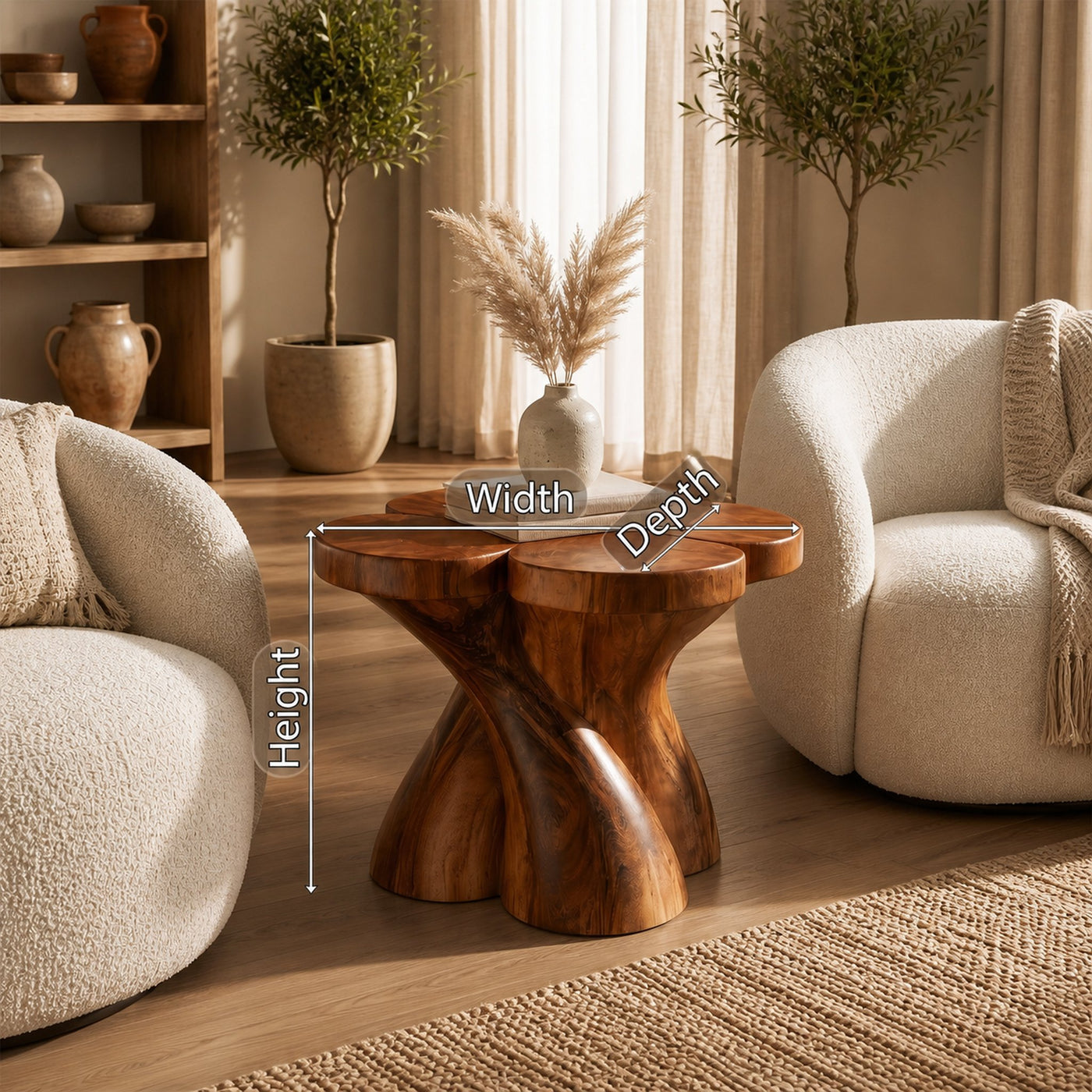 Rustic Modern Side Table For Apartment - product view 8