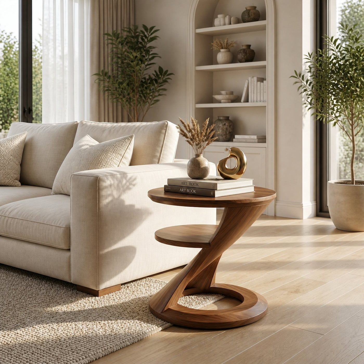 Rustic Modern Side Table For Guest Room