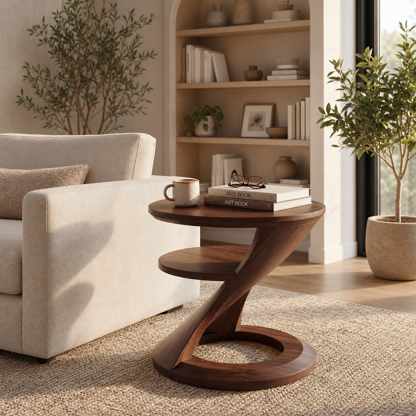 Rustic Modern Side Table For Guest Room - product view 6