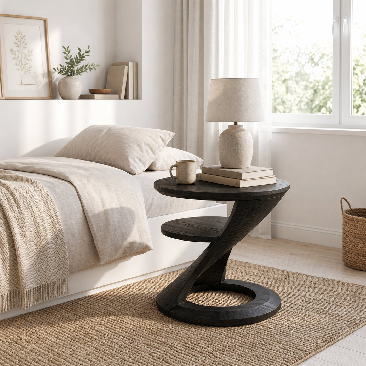 Rustic Modern Side Table For Guest Room - product view 7