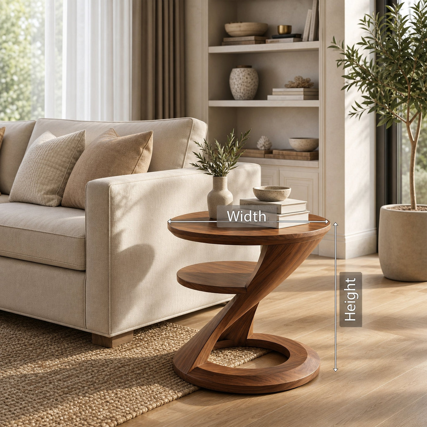 Rustic Modern Side Table For Guest Room - product view 8