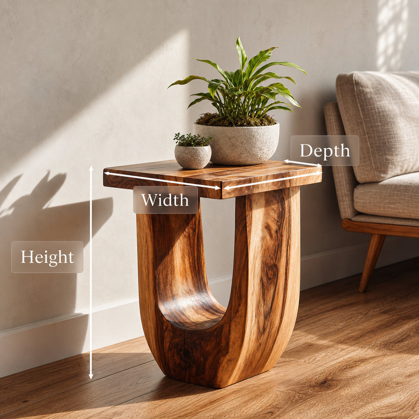 Rustic Modern Side Table For Home Decor - product view 6