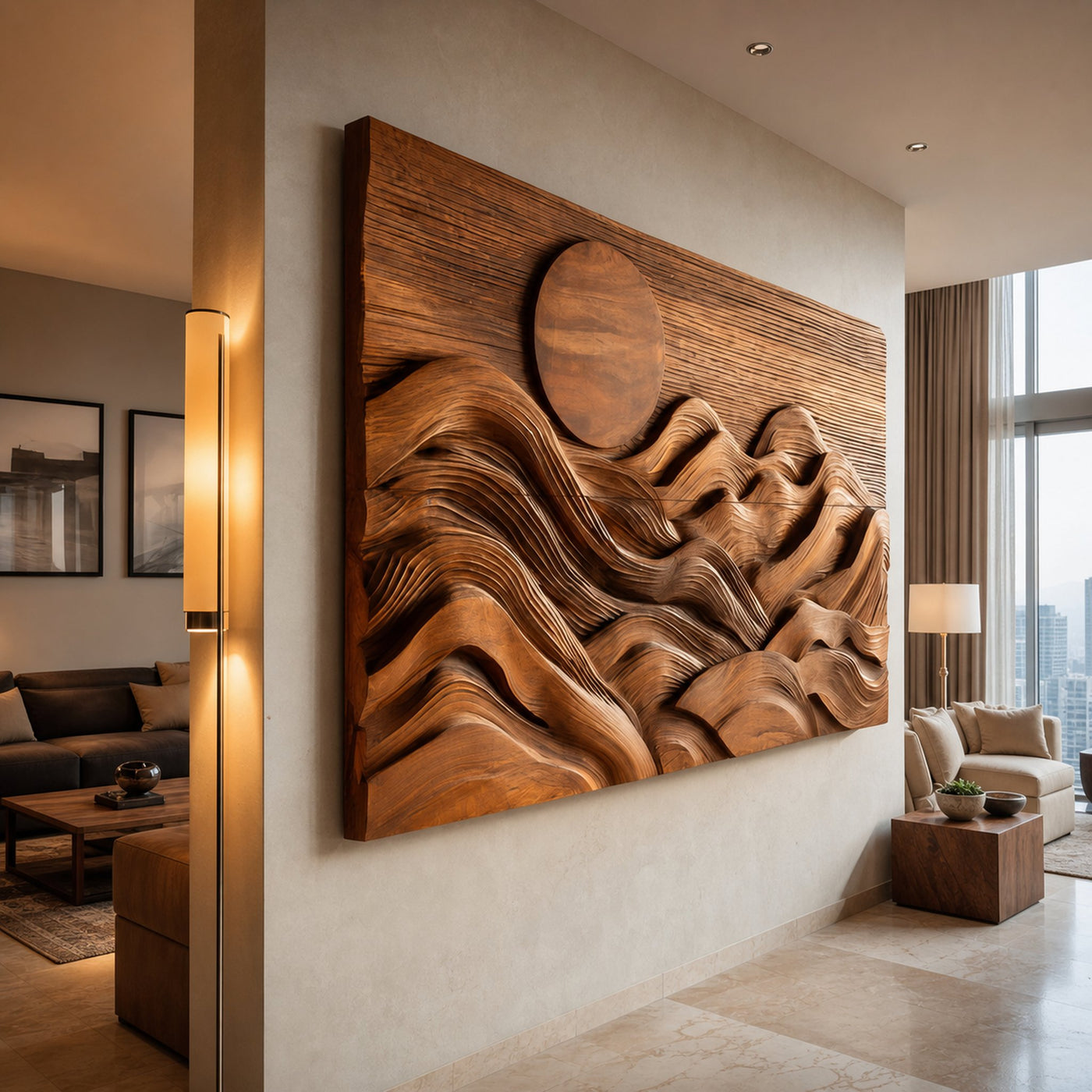 Rustic Mountain Sunrise Wall Decor For Home Interiors