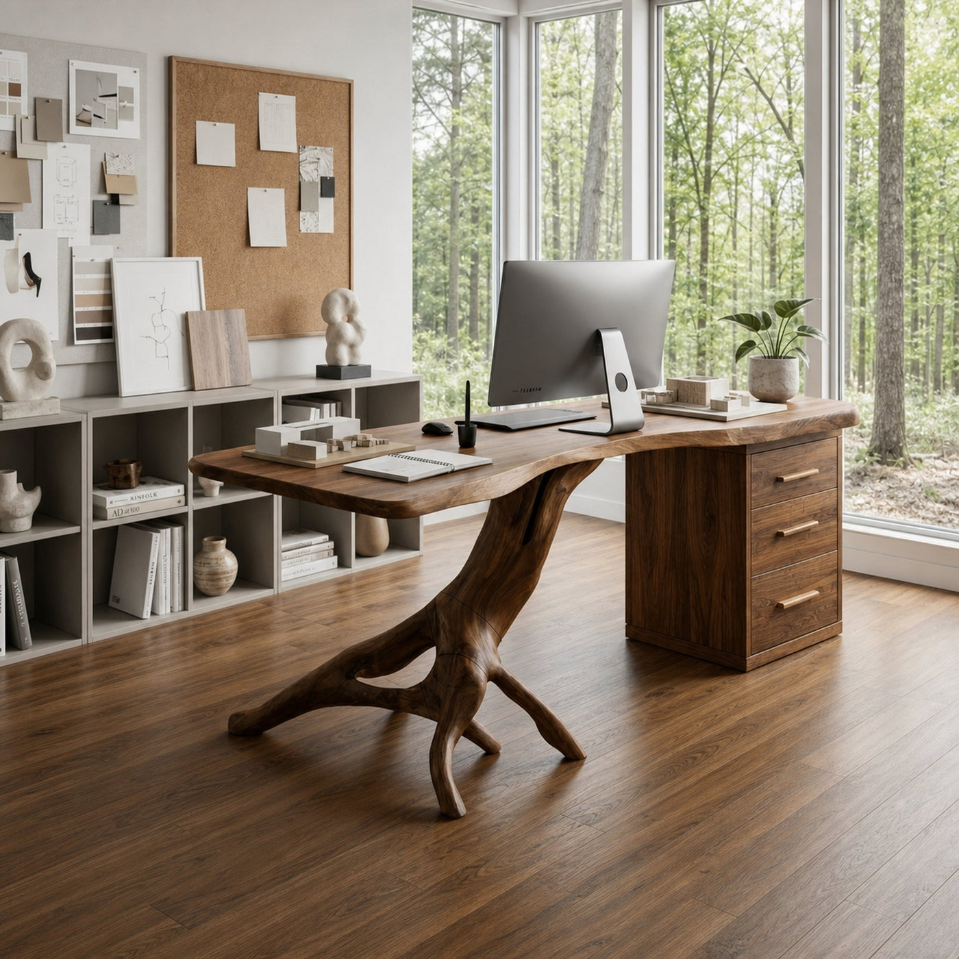 Rustic Office Desk For Executive Workspace