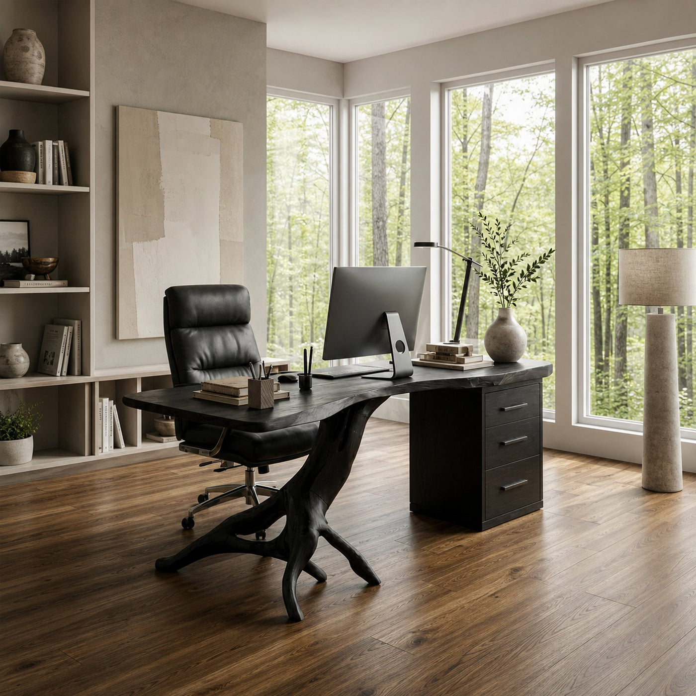Rustic Office Desk For Executive Workspace - product view 7