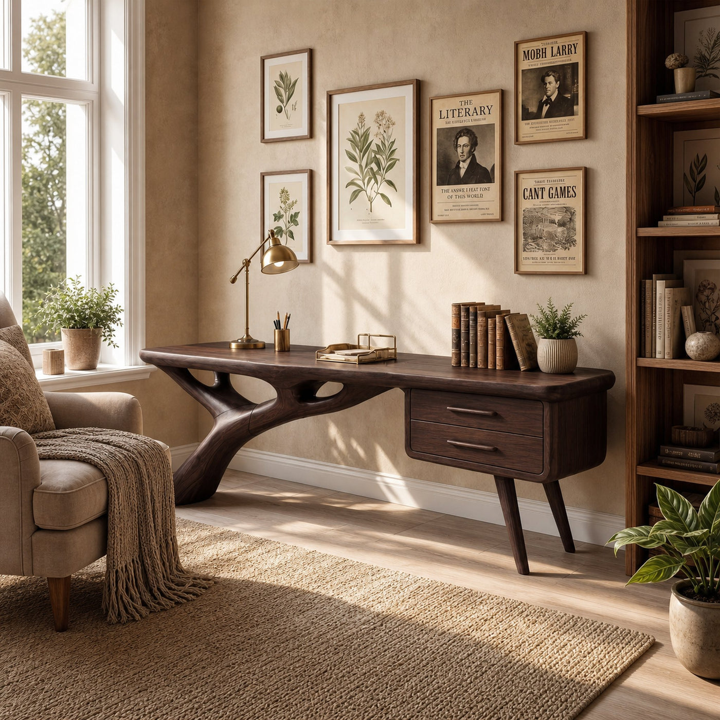 Rustic Office Desk For Study Room - product view 6