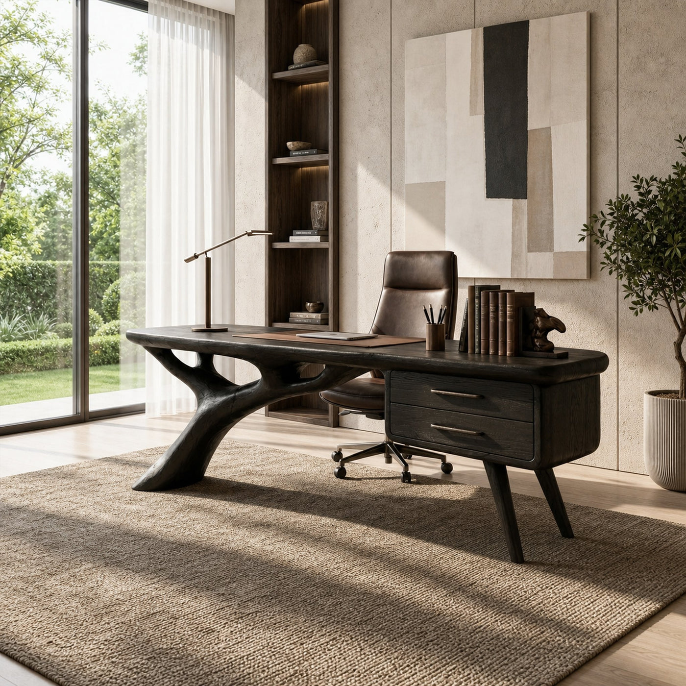 Rustic Office Desk For Study Room - product view 7