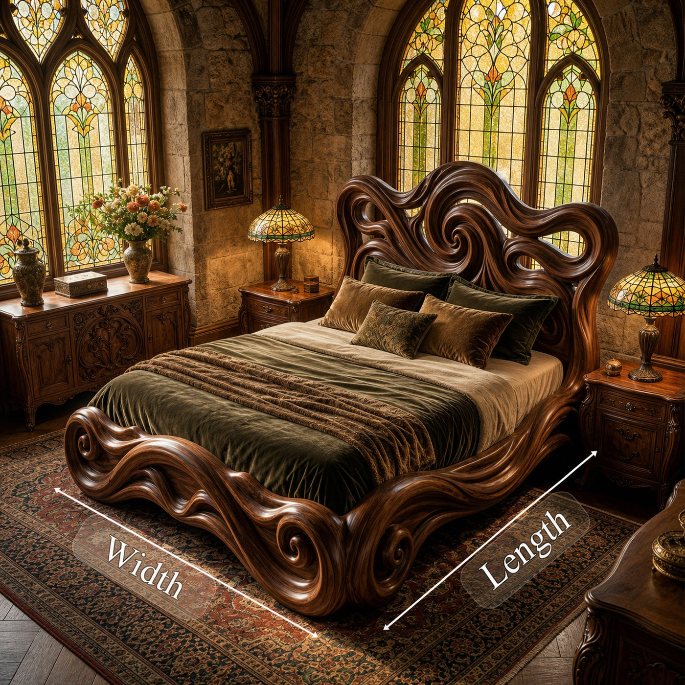 Rustic Organic Platform Bed For Bedroom Or Resting Room - product view 6