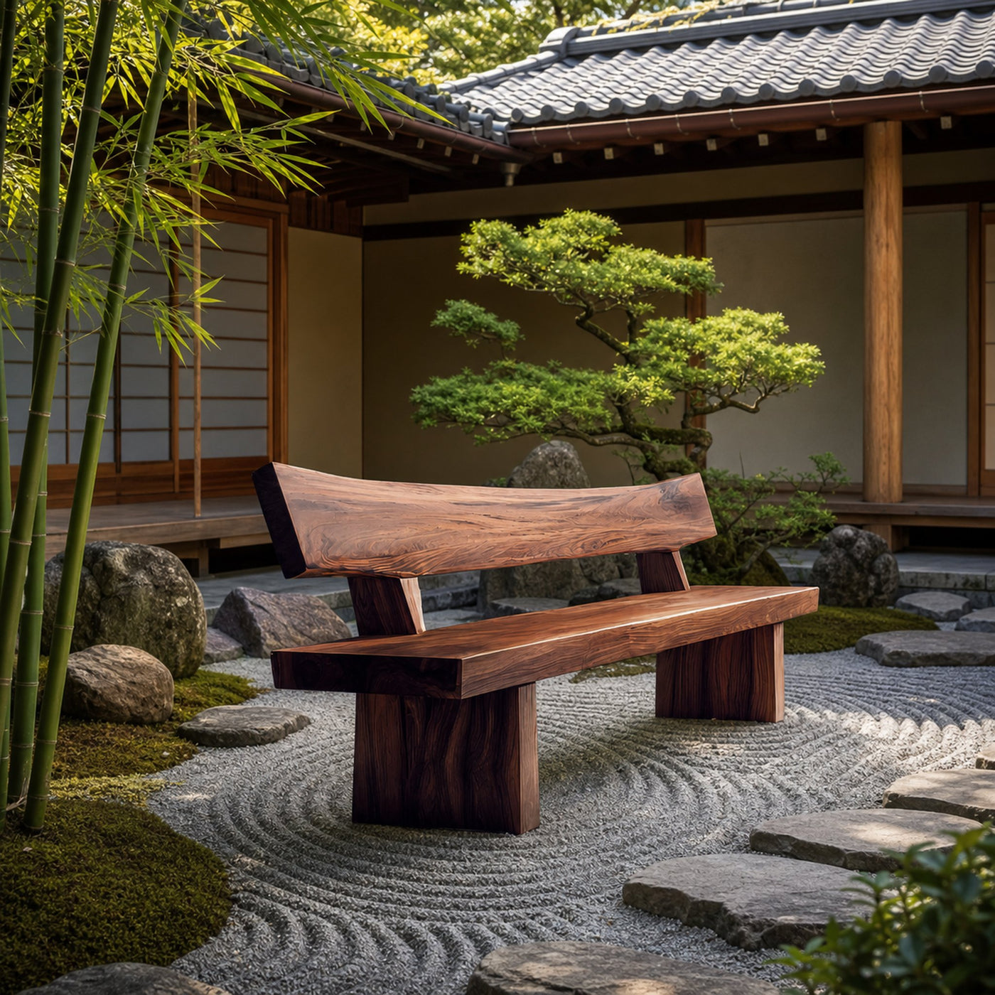 Rustic Outdoor Wood Bench For Courtyard And Villa Garden - product view 7