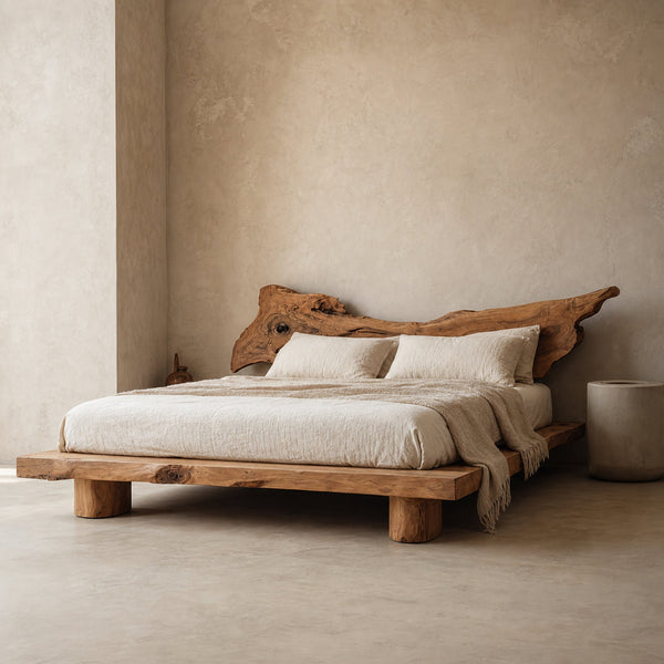 Rustic Platform Bed King Room