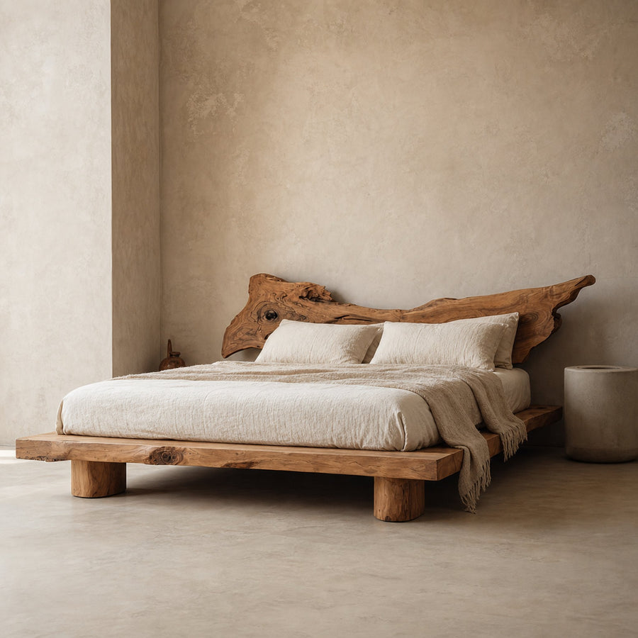 Rustic Platform Bed King Room