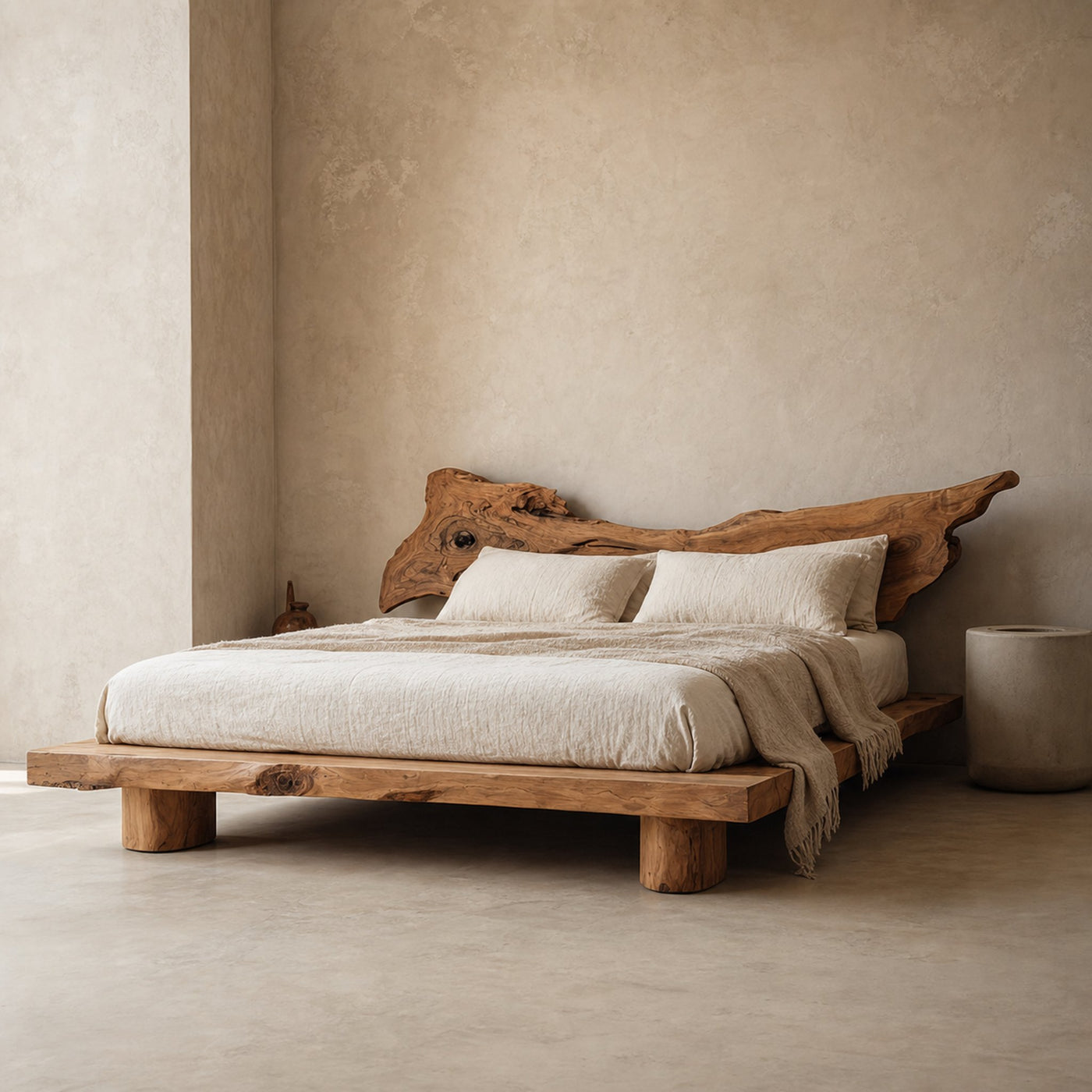 Rustic Platform Bed King Room