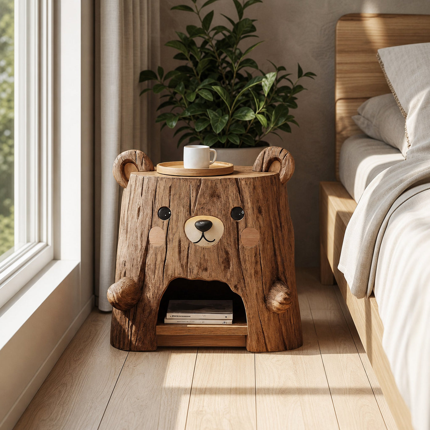 Rustic Record Cabinet With Storage For Bedroom Decor - product view 6
