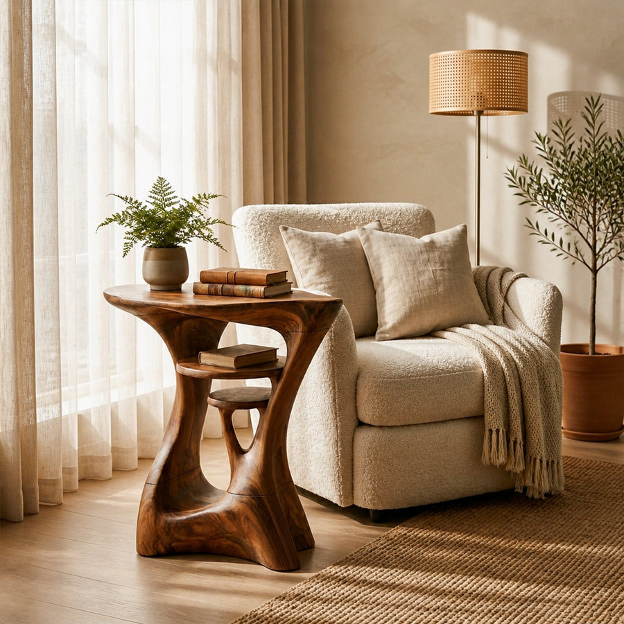Rustic Side Table For Apartment Living Room