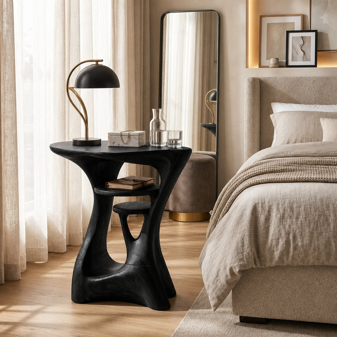 Rustic Side Table For Apartment Living Room - product view 7
