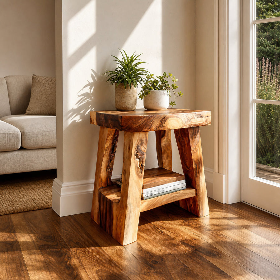 Rustic Side Table For Entryway