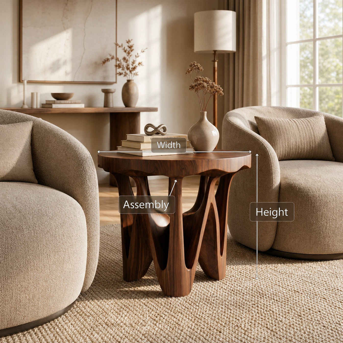 Rustic Side Table For Guest Room Bedroom - product view 8