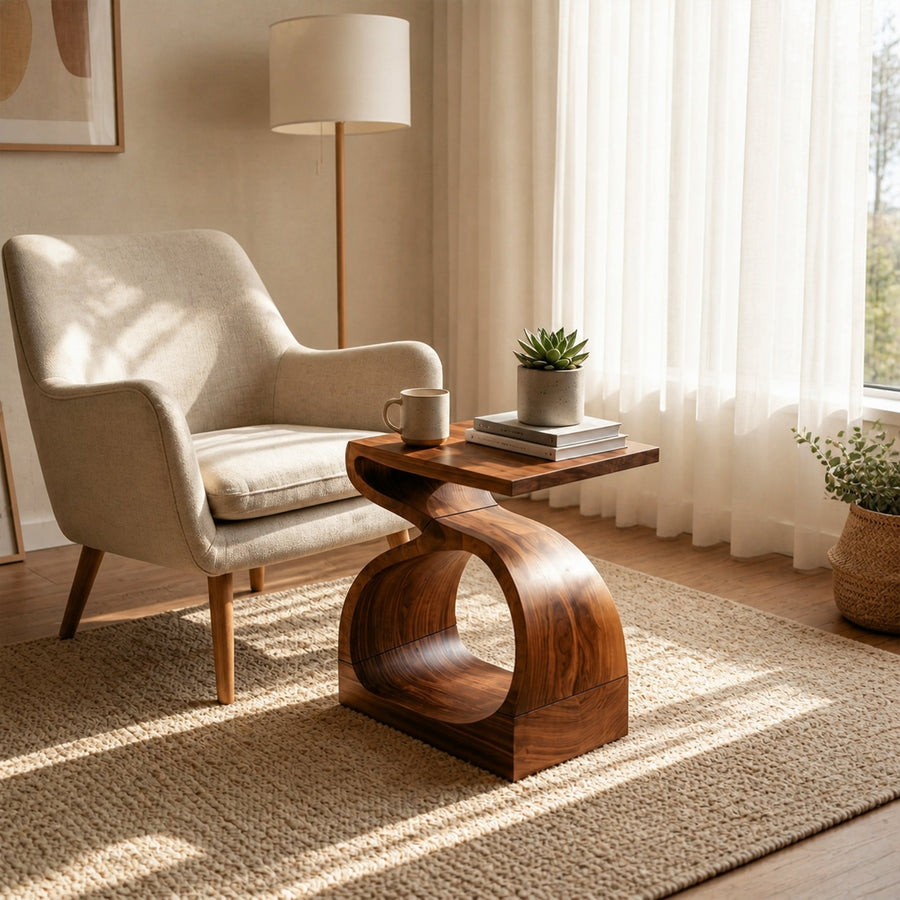 Rustic Side Table For Living Room Bedroom